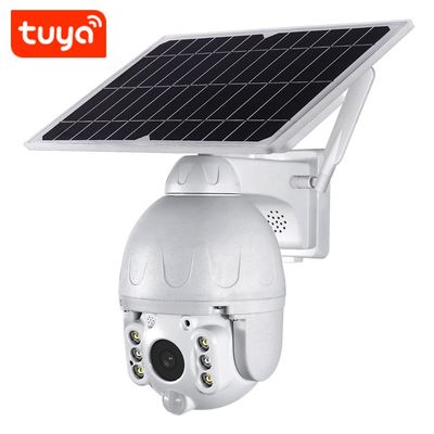 TUYA स्मार्ट 2MP सोलर पैनल PTZ IP डोम वाईफ़ाई कैमरा PIR IP66 1080P HD बैटरी