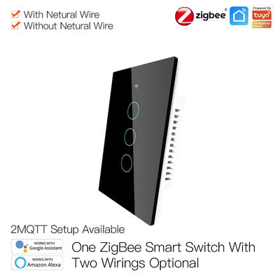 नो न्यूट्रल वायर नो कैपेसिटर ज़िगबी 3.0 रिमोट कंट्रोल के साथ स्मार्ट वाईफाई वॉल स्विच